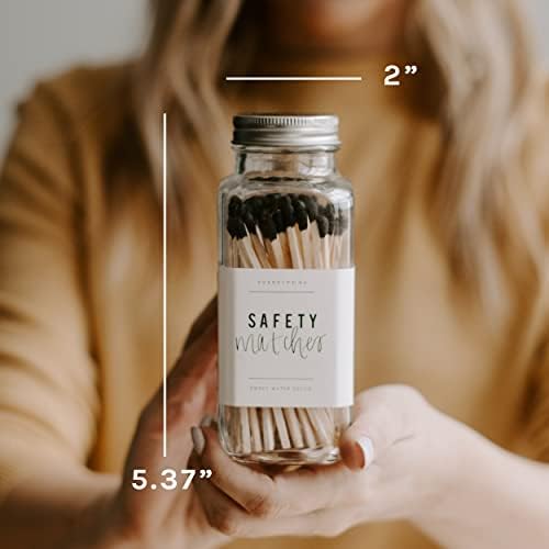 Sweet Water Decor Pink Safety Matches in Glass Jar