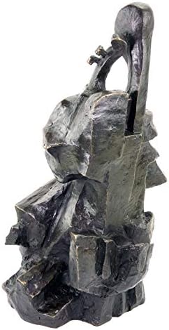 Kunst Ambiente Cello Player Bronze Statue - 47cm