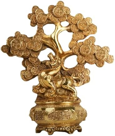 Usoway Copper Money Tree Sculpture for Home Office 1