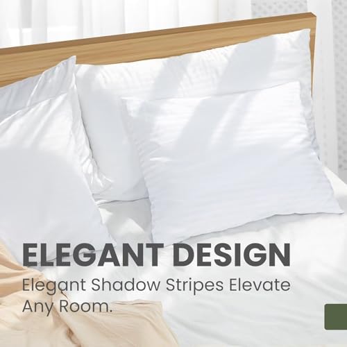 Fairpeak Queen Pillow Covers with Zipper 4 Pack 20x30