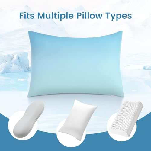 LUXEAR Gradient Cool Pillow Cases 2 Pack for Hot Sleepers