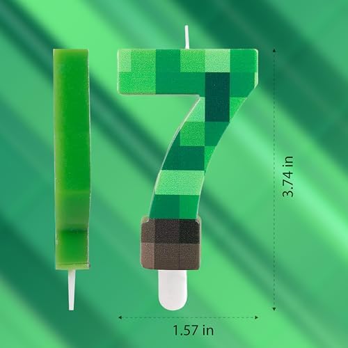 MUNIMJI Number 7 Dynamite Block Birthday Candle