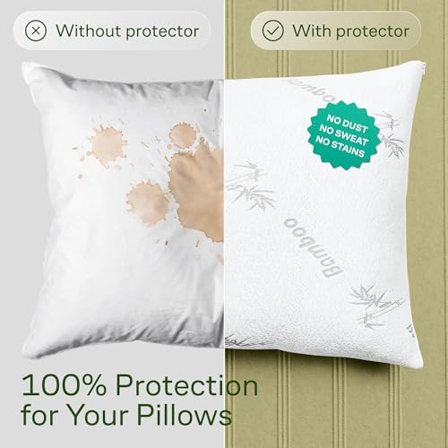 Niagara Sleep Solution Breathable Cooling Pillow Protectors with Zipper - 2 Pack White