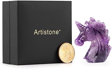 Artistone 3 Purple Amethyst Unicorn Statue