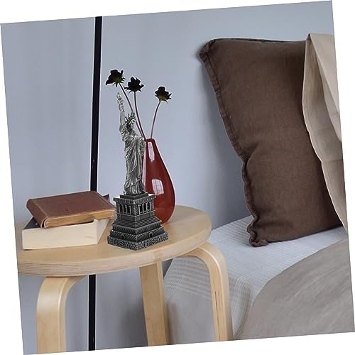 LIFKOME Gray Statue of Liberty Metal Desk Sculpture