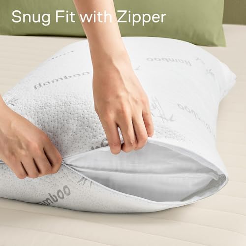 Niagara Sleep Solution Breathable Cooling Pillow Protectors with Zipper - 2 Pack White