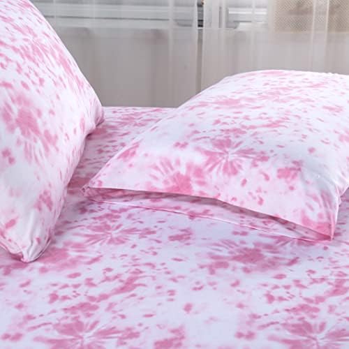 Elegant Comfort Tie Dye Light Pink 4-Piece Bedding Set Twin XL