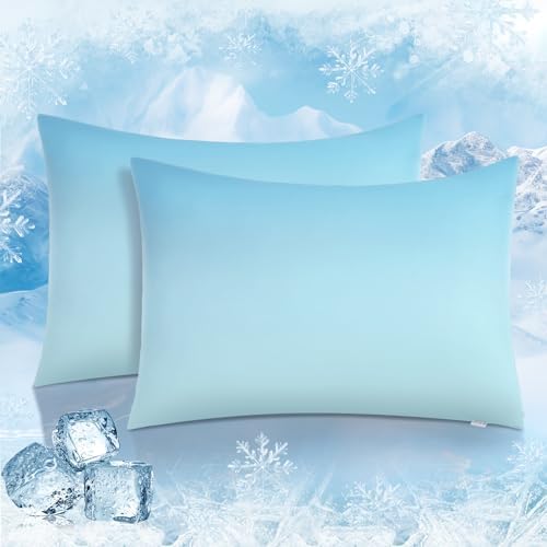 LUXEAR Gradient Cool Pillow Cases 2 Pack for Hot Sleepers