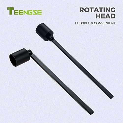 Stainless Steel Candle Snuffer - 59 Inch Long Handle Black