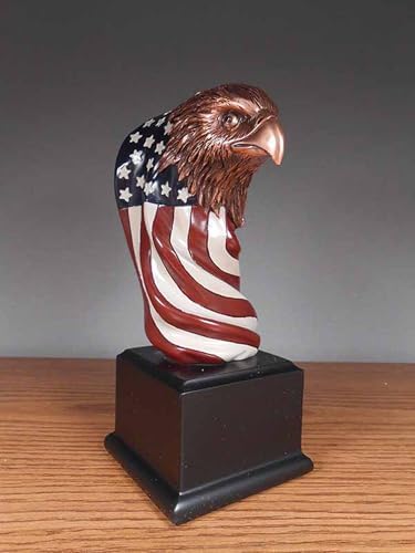 American Eagle Bust with Flag Statue - Figurine