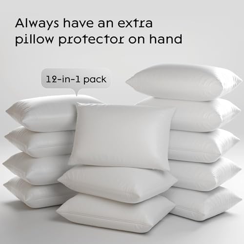 Niagara 12 Pack Waterproof Pillow Protectors Queen Size 20x30 Inches