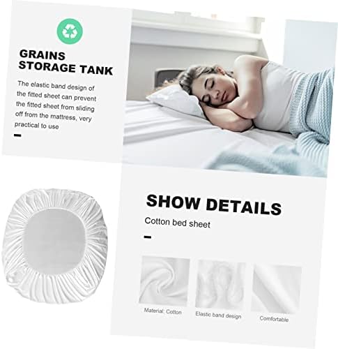 Zerodeko Cotton Fitted Sheet Cover for Twin Bed