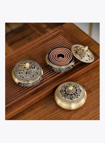 Julrybox Brass Incense Burner Classic Zen Decor Kit
