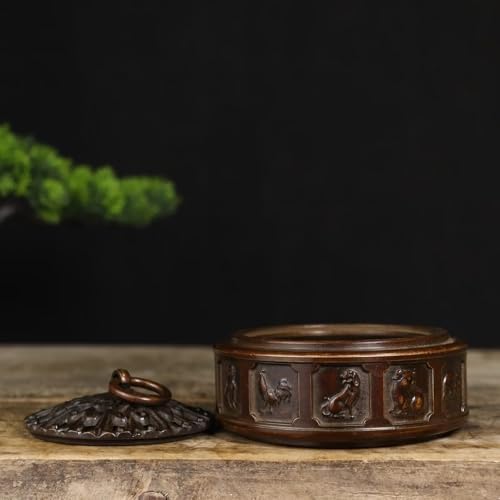 Julrybox Brass Incense Burner Antique Decor Meditation Holder