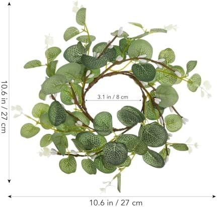 Kisangel Eucalyptus Candle Rings 4pcs Wreaths Decor