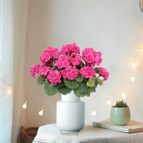 Dremisland 3 Pack Artificial Geranium Flowers