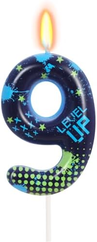 OGnomiFX STG Number 9 Game Birthday Candle