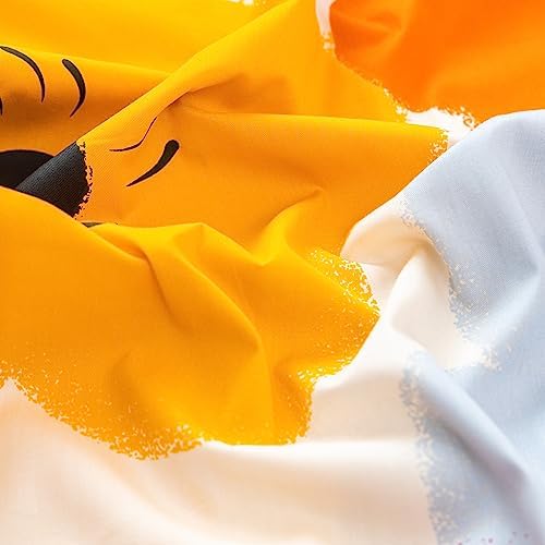 SUSYBAO Queen Pillowcases Set of 2 Orange Flower Print