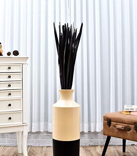 Leewadee Dried Palm Leaves Vase Filler 2 Bunches 45 Inches Black Brown
