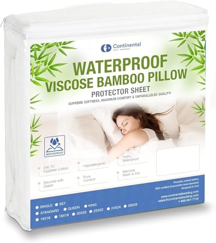 Continental Bedding Bamboo Pillow Protectors Set of 2