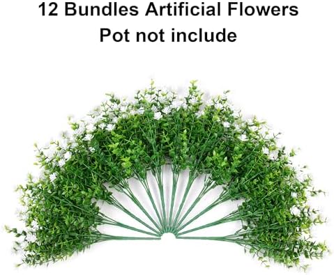 Ivydale Artificial White Flowers for Outdoor Spring Decoration