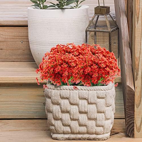 Uieke 16PCS Artificial Flowers for Outdoor Use