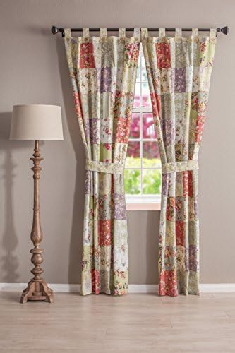 Greenland Home Blooming Prairie Patchwork Curtain Set