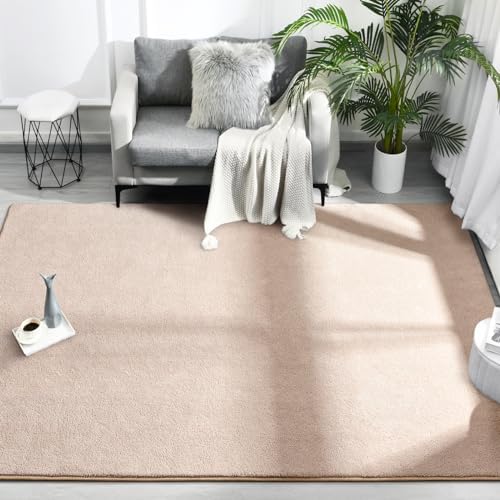 FlyDOIT 4x6 Ivory Memory Foam Rug