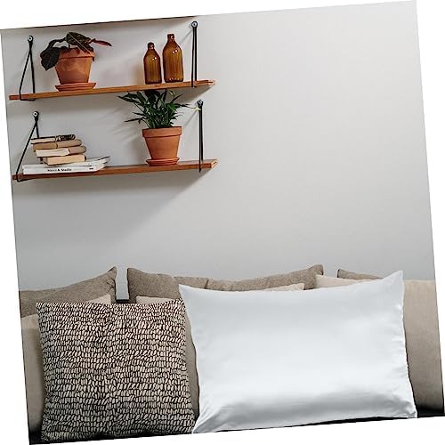 2PCS Ice Silk Pillow Covers with Zipper Design
