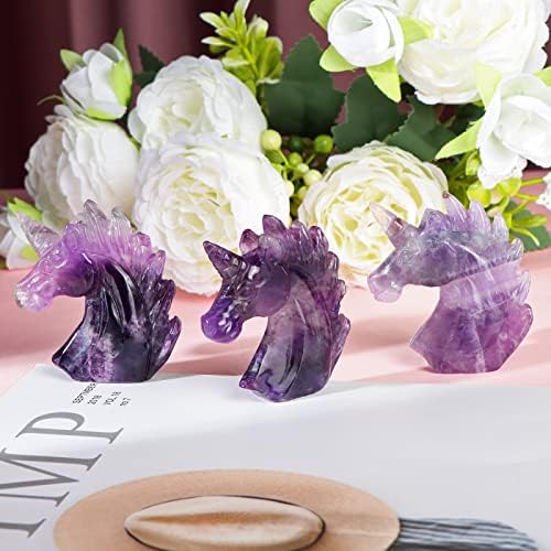 Artistone 3 Purple Amethyst Unicorn Statue