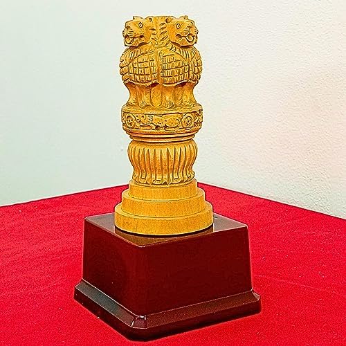 Elegant Wooden Ashoka Pillar 5 Inch with Stand