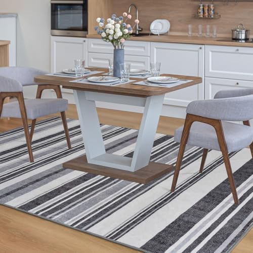 Modern Abstract Striped 5x7 Area Rug for Home