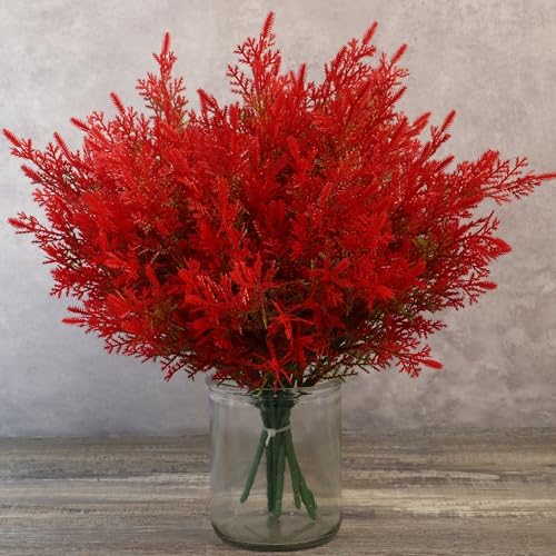 8PCS Artificial Cedar Plants for Home Garden Holiday Decor