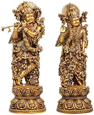 Artarium Radha Krishna Statue - 9 Inches Handmade Sculpture