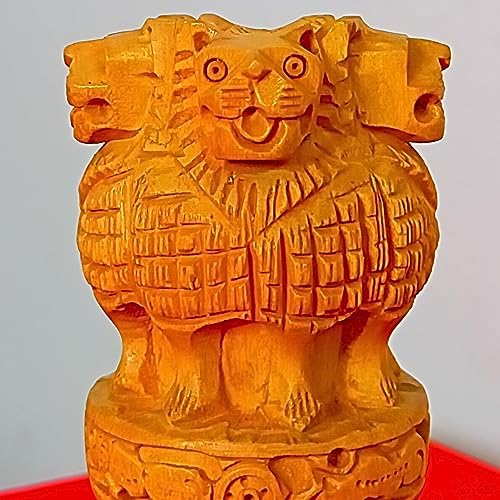 Elegant Wooden Ashoka Pillar 5 Inch with Stand