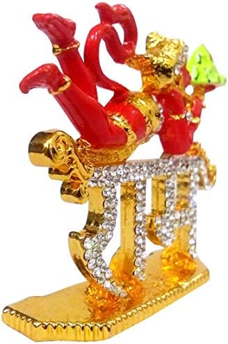Purpledip Lord Hanuman Metal Idol with Jai Shri Ram
