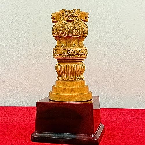Elegant Wooden Ashoka Pillar 5 Inch with Stand