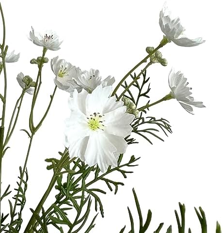 6pcs Artificial Silk Daisy Bouquet Realistic White