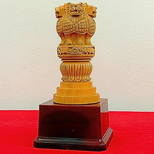 Elegant Wooden Ashoka Pillar 5 Inch with Stand