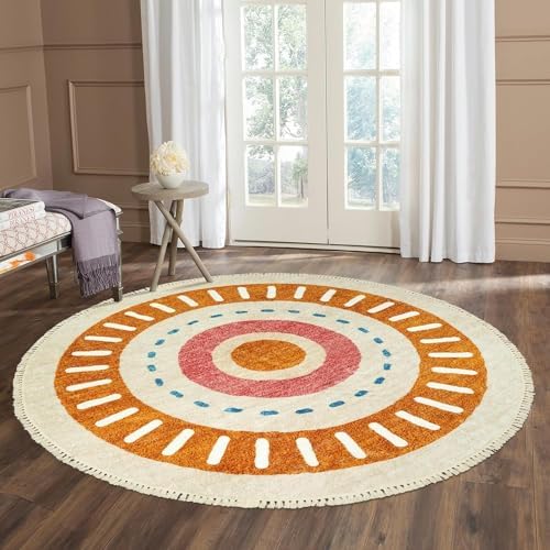 Lukinbox Boho Round Kids Rug - 6ft Sun Washable Area Rug