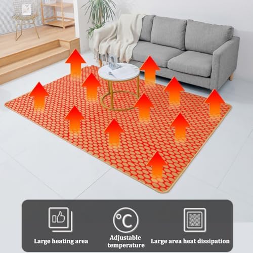 Heated Area Rug with Timer and Overheat Protection