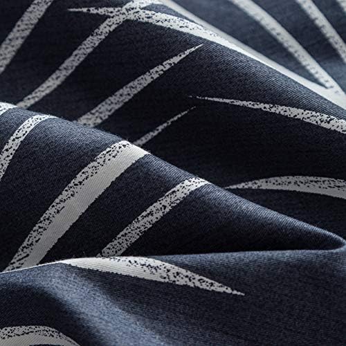 SUSYBAO Cotton Pillowcases Set of 2 Queen Size Blue Botanical Pattern