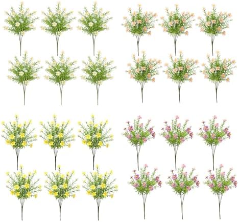 IUIBMI Artificial Daisy Flowers 6 Bundles 1378 Inch Decor Set