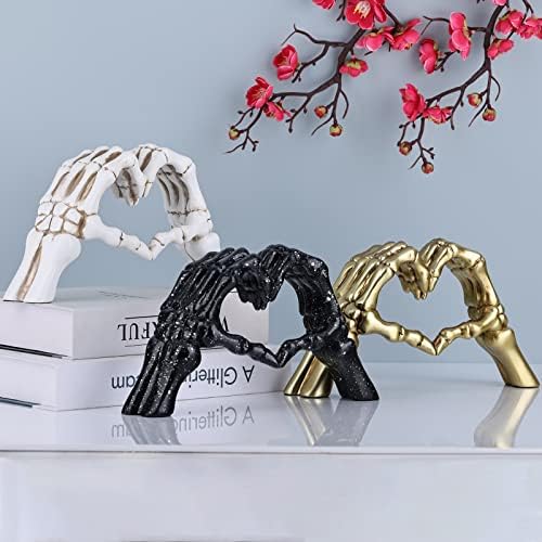 DOVDOV Hand Bone Heart Sculpture - White Decorative Statue