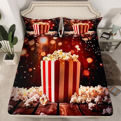 Manfei Filmstrip Cinema Fitted Sheet Queen Size