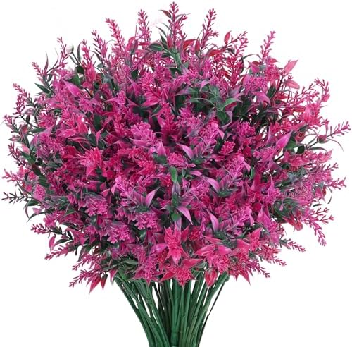 Ageomet Artificial Lavender Flowers 24 Bundles UV Resistant