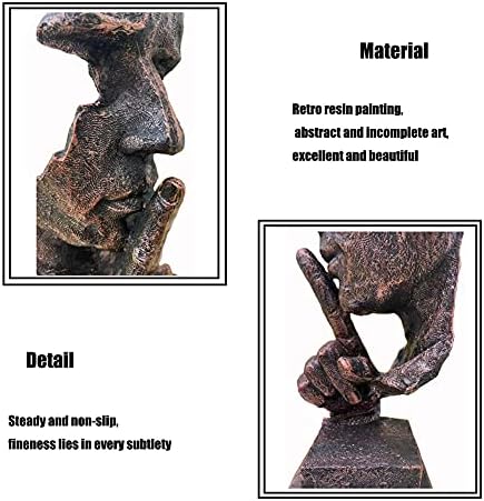 Silence is Golden Statue Modern Home Decor Sculpture