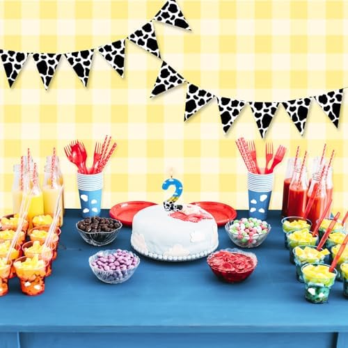 Blue Sky and White Cloud Cow Number 2 Birthday Candle