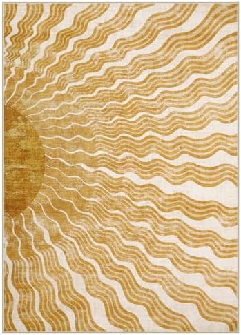 Boho 8x10 Area Rug with Non-Slip Backing