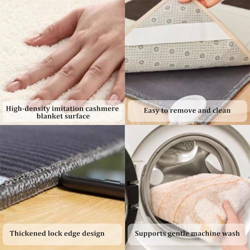 Graphene Heated Rug with 12-Hour Timer and Detachable Design